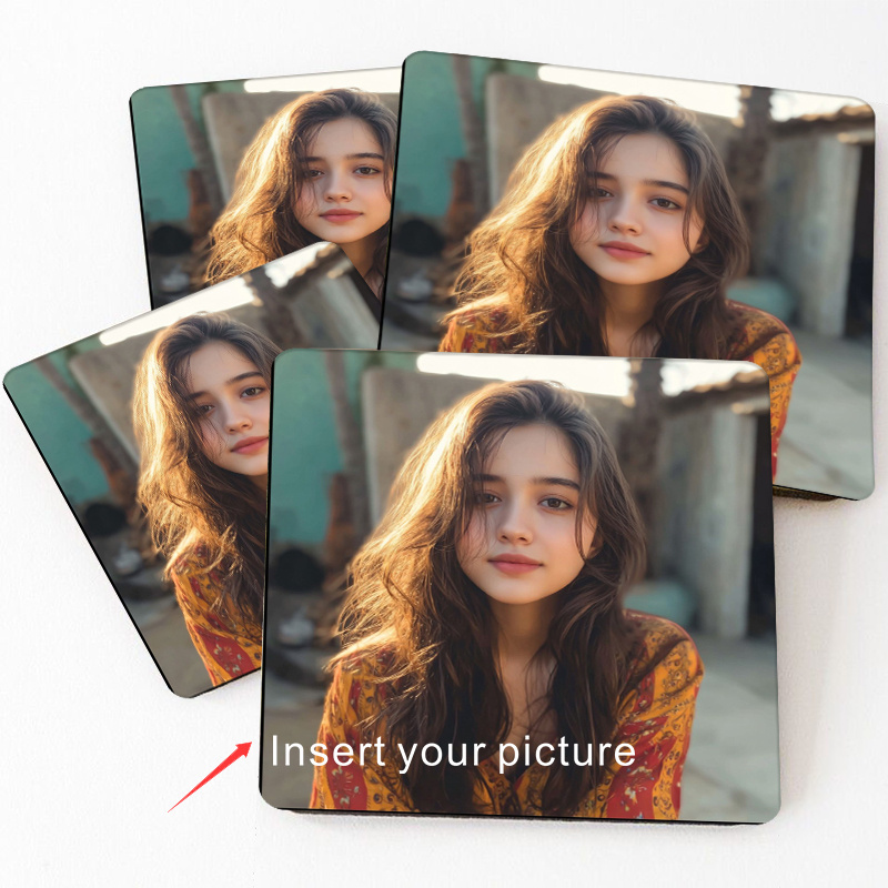 TEMU 10pcs Custom Square Coasters - Printed With Logos, Exquisite Photos, And Promotional Designs For Business Purposes, Featuring Company Branding,