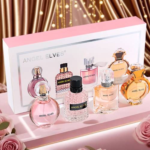 a set of four womens perfumes featuring long lasting scents in a beautifully designed gift box and sophisticated an exquisite and luxurious present ideal for her birthday or any holiday
