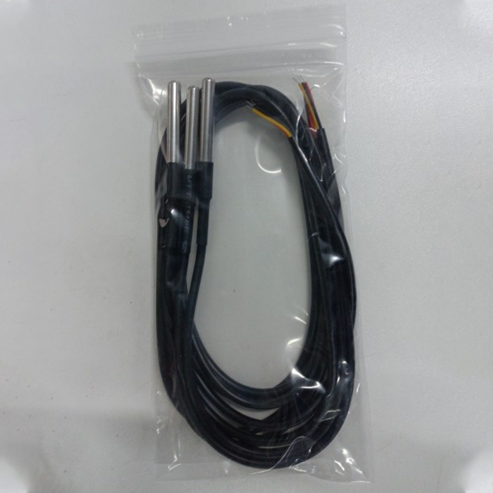 TEMU 3pcs Ds18b20 Temperature Sensing Line, 1 Meter, Abs, Wide Temperature Sensing Range: -50°c To +125°c, Temperature Probe And Sensor