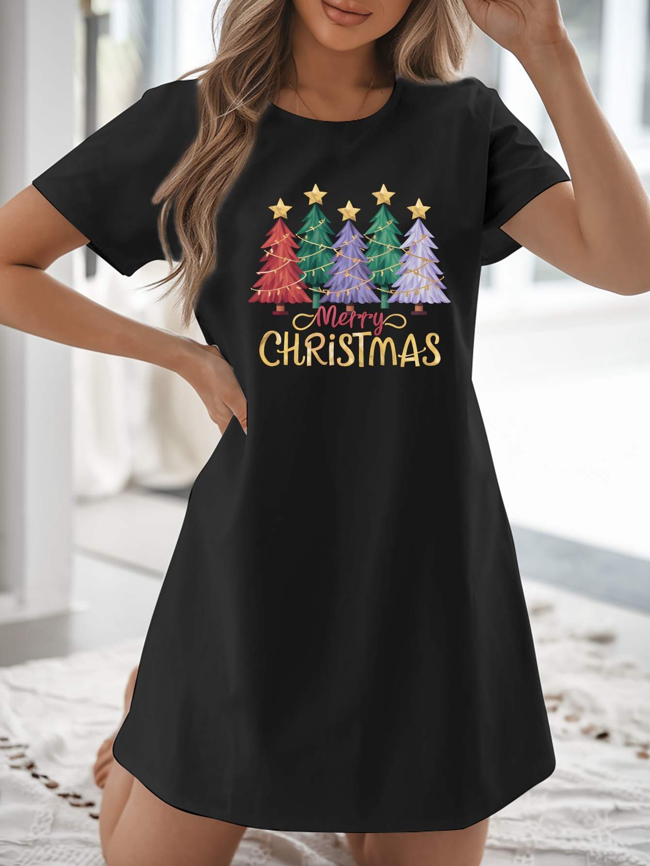 open lace back dress Girls' Christmas Party Twirl Dress – Little Stocking Company