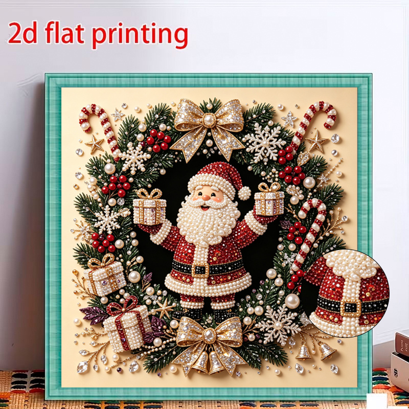 TEMU Halloween Christmas Diamond Painting Art Painting, Frameless, Adult And Beginner Christmas Pearl Painting, 3d Diamond Painting, Home Wall