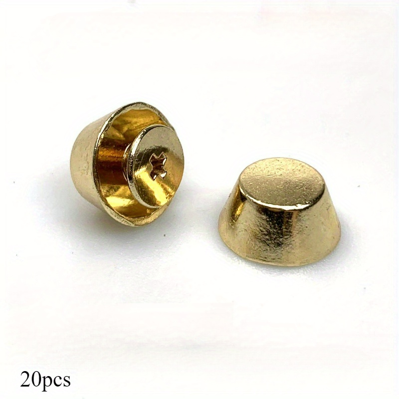 TEMU 20 pezzi a secchiello 12mm, accessori per valigie, decorazione borsa, bullone cilindrico, pieghevole decorativa per DIY, chiodi per fondini di