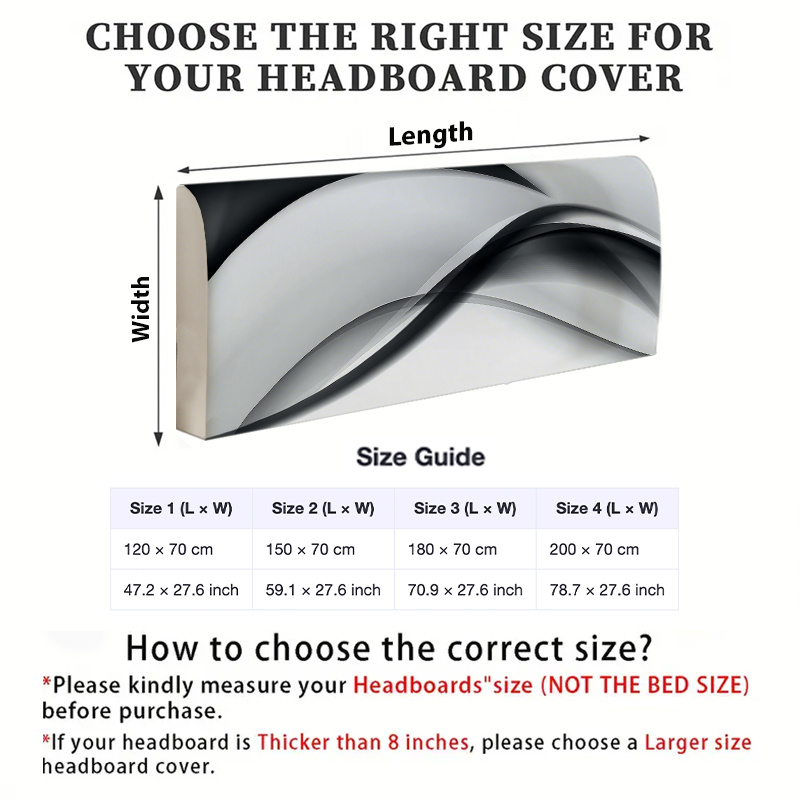 TEMU 1pc 2d Flat Printing Cover, Black And White Curve Pattern Printed Backrest Cover, Very Suitable For Holiday Party Bedroom Decoration