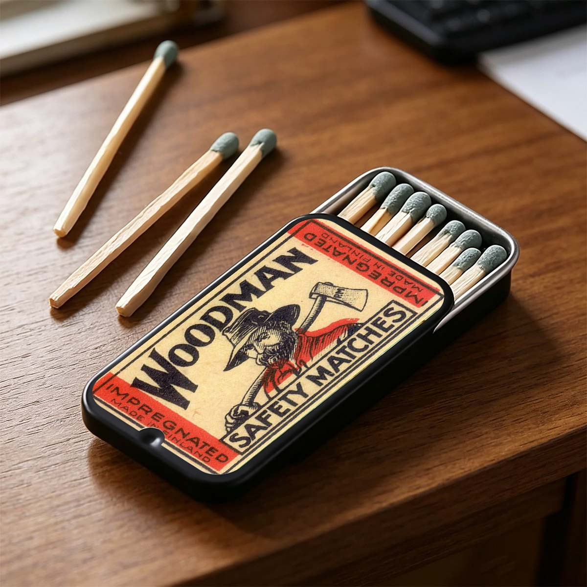 TEMU Boîte à 1 pièce à motif vintage de menuisier, non incluses - Style vintage, de ranger des /pièces de monnaie/petits bibelots, portable,