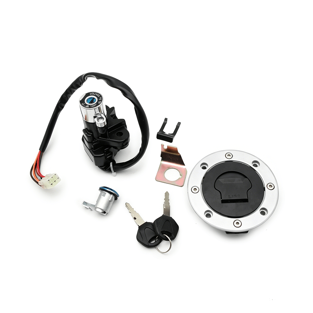 TEMU Motorcycle Ignition Lock Set Kit For Sv650 Gsxr600 Gsxr750 Dl650 Dl1000 Gsx1400 Ignition Switch Steering Fuel Gas Tank Cap Seat Lock Kit
