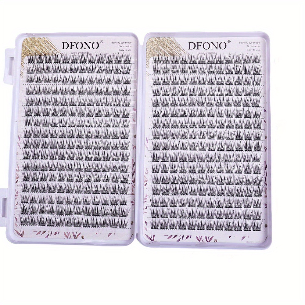 384 Clusters Of Eyelashes, Single Cluster Eyelashes, Cross Eyelash Fishtail Design, Soft And Light