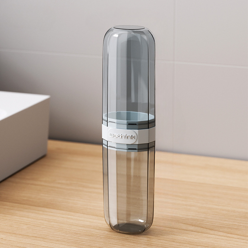 TEMU A Set Of Odorless Travel Toothbrush Case And Mouthwash Cup - Portable, Space-saving Hygiene Solution, Portable Toothbrush And Mouthwash Storage