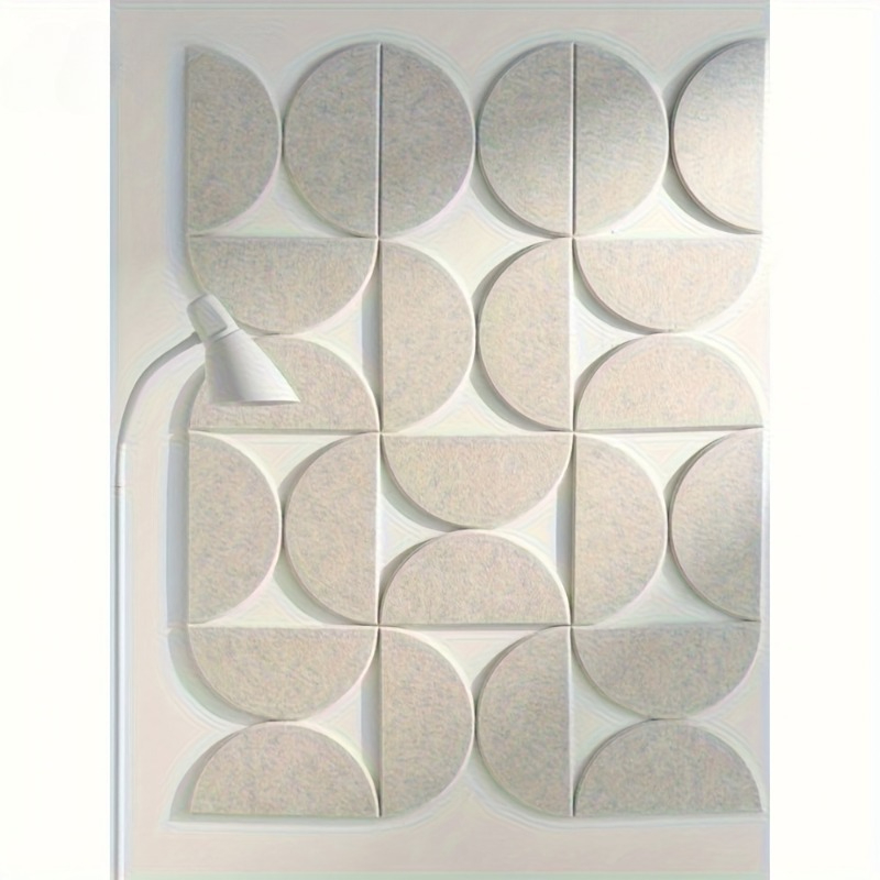 E-shop 24-teiliges Set Einfach zu installierende moderne Wanddekoration aus Filz, selbstklebend, minimalistischer Stil, DIY große Wandkunst,