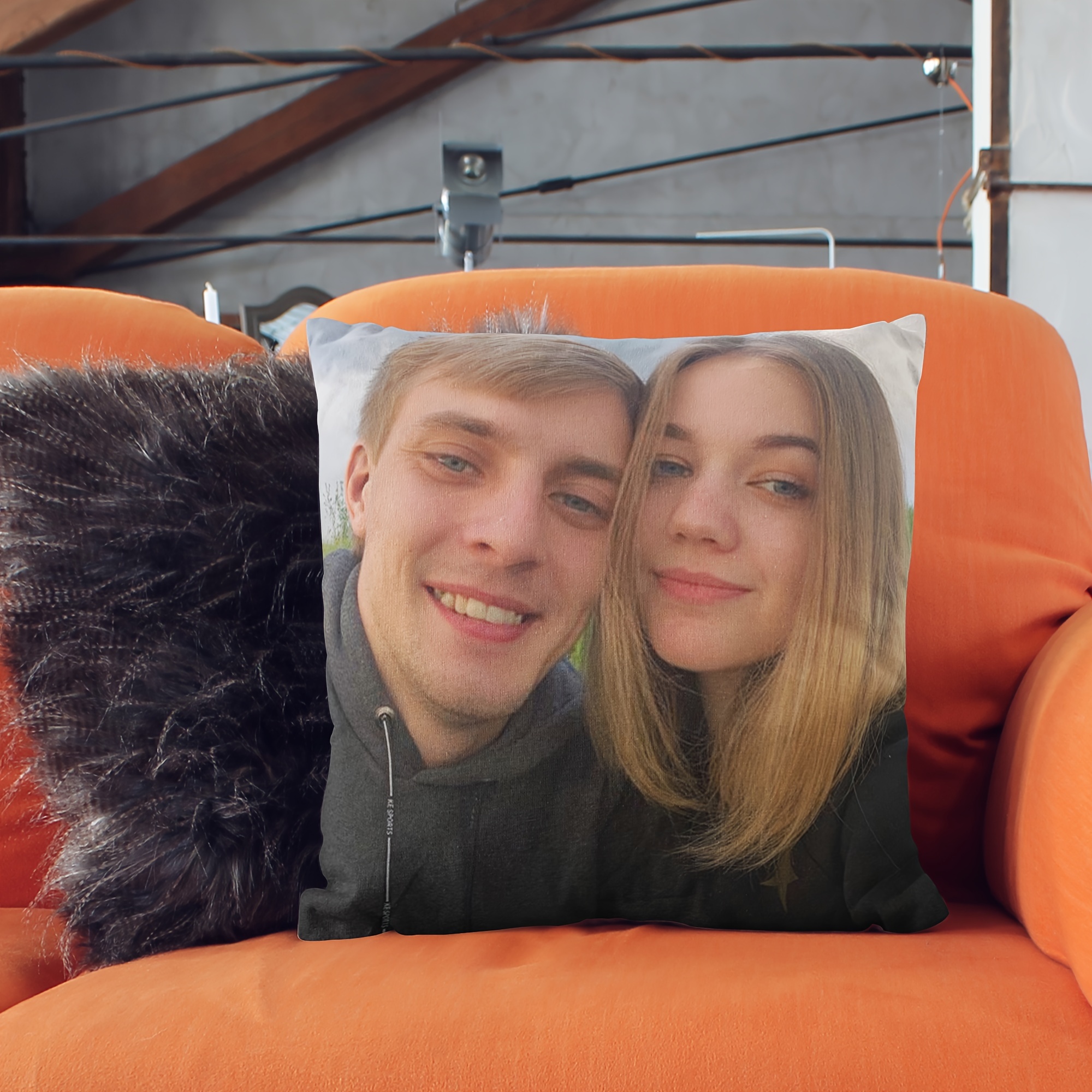TEMU 1 ks Vlastní Fotopolštářové Povlaky, Dostupné v Různých Velikostech, Moderní Styl s Jednostranným Potiskem, se Zapínáním na Zip, Vhodné pro