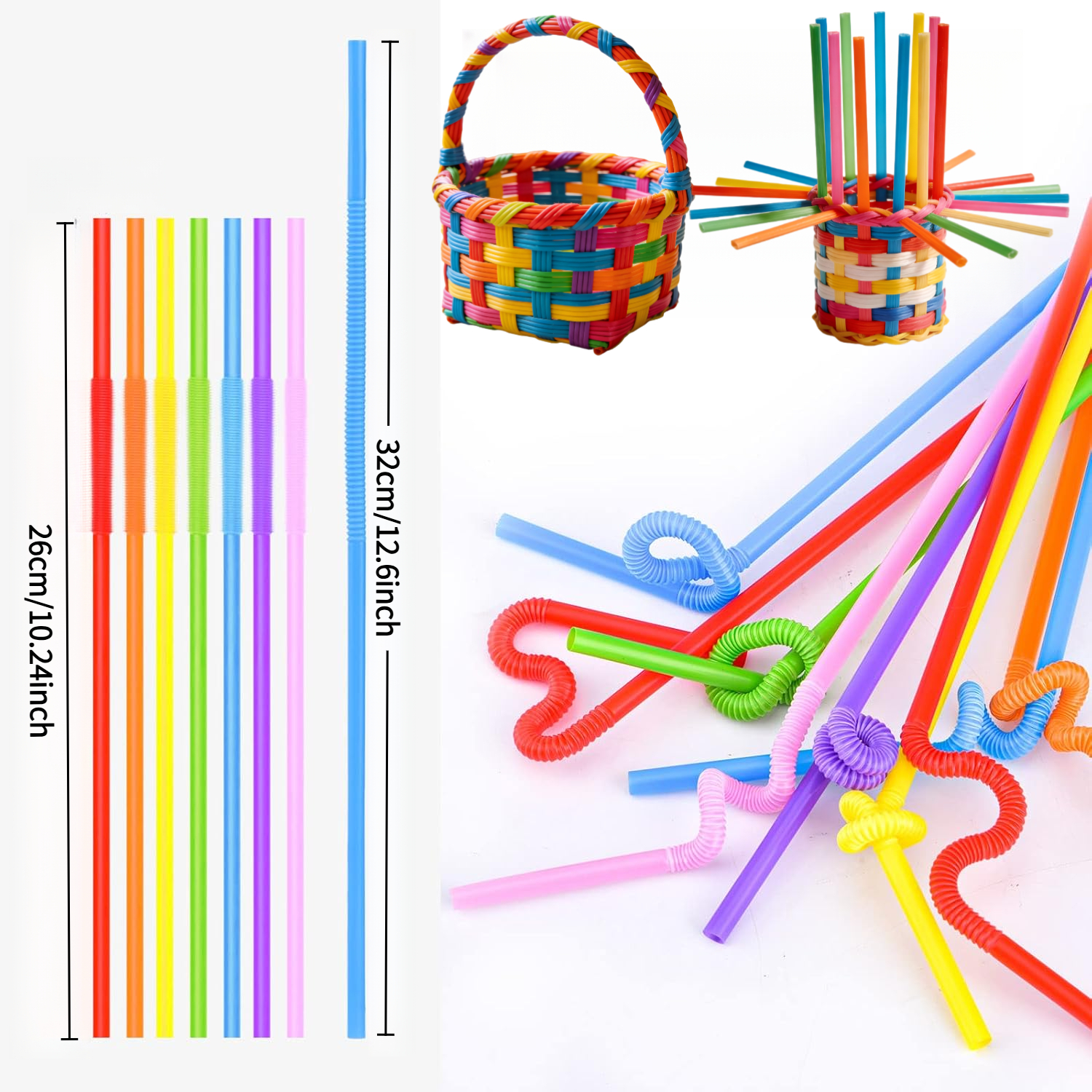 TEMU Ensemble de 90 pièces de manchons de tube tissés à , flexibles et colorés, pour la décoration intérieure, kit de bricolage de cuisine créatif,