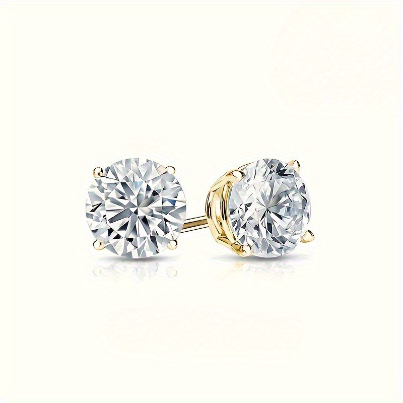 Women's 0.5/1/2/3 Carat Moissanite Classic Stud Earrings, Gift Set