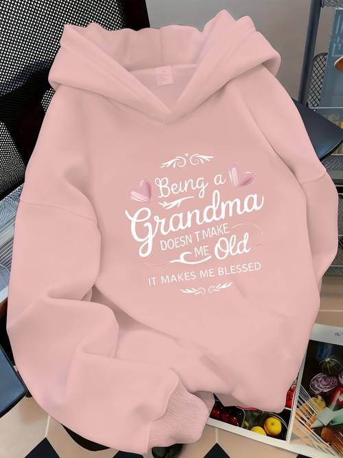 cozy and cute grandma themed printed hoodie for casual and comfortable wear