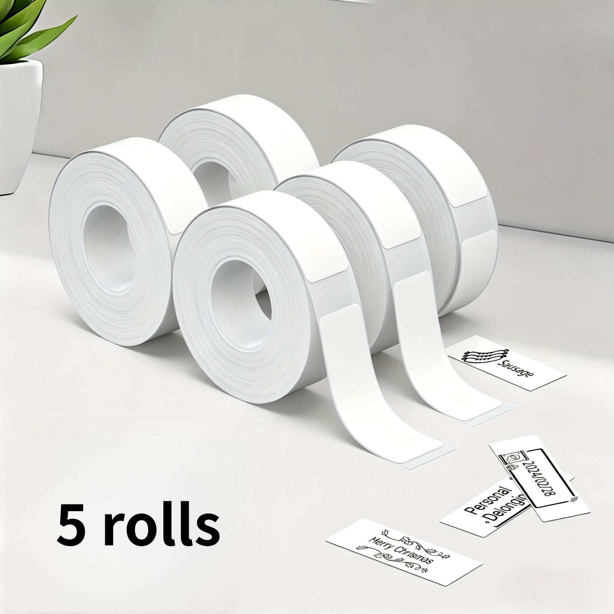 TEMU Compatible avec les imprimantes d'étiquettes P21 et P31, 800 feuilles/5 rouleaux, autocollants d'étiquettes thermiques de 12 mm x 30 mm, adaptés