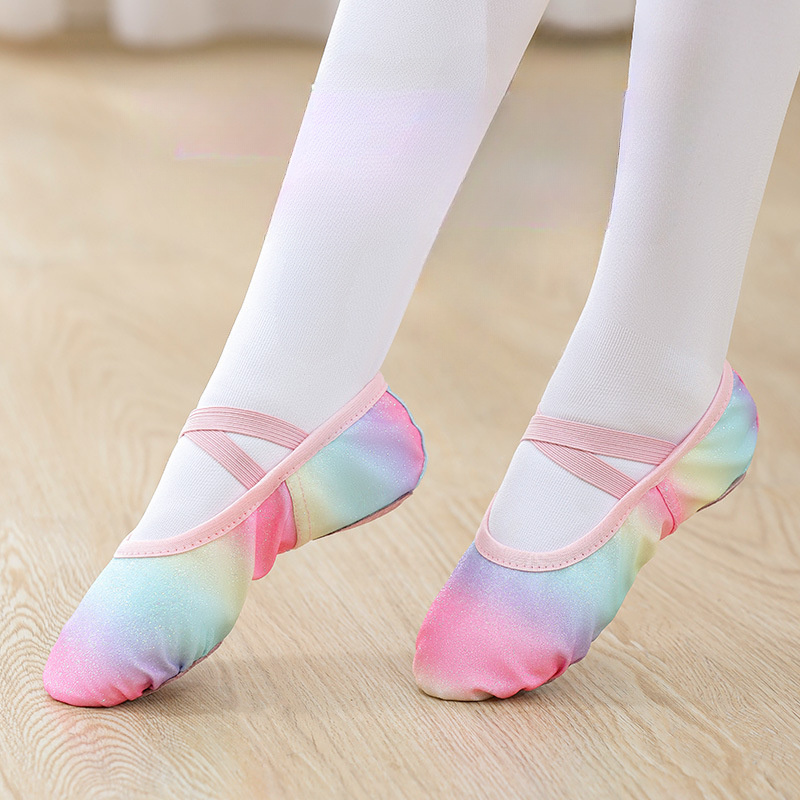 Ballet Shoes Slippery Shoes For Dancing Girls' Rainbow Ballet