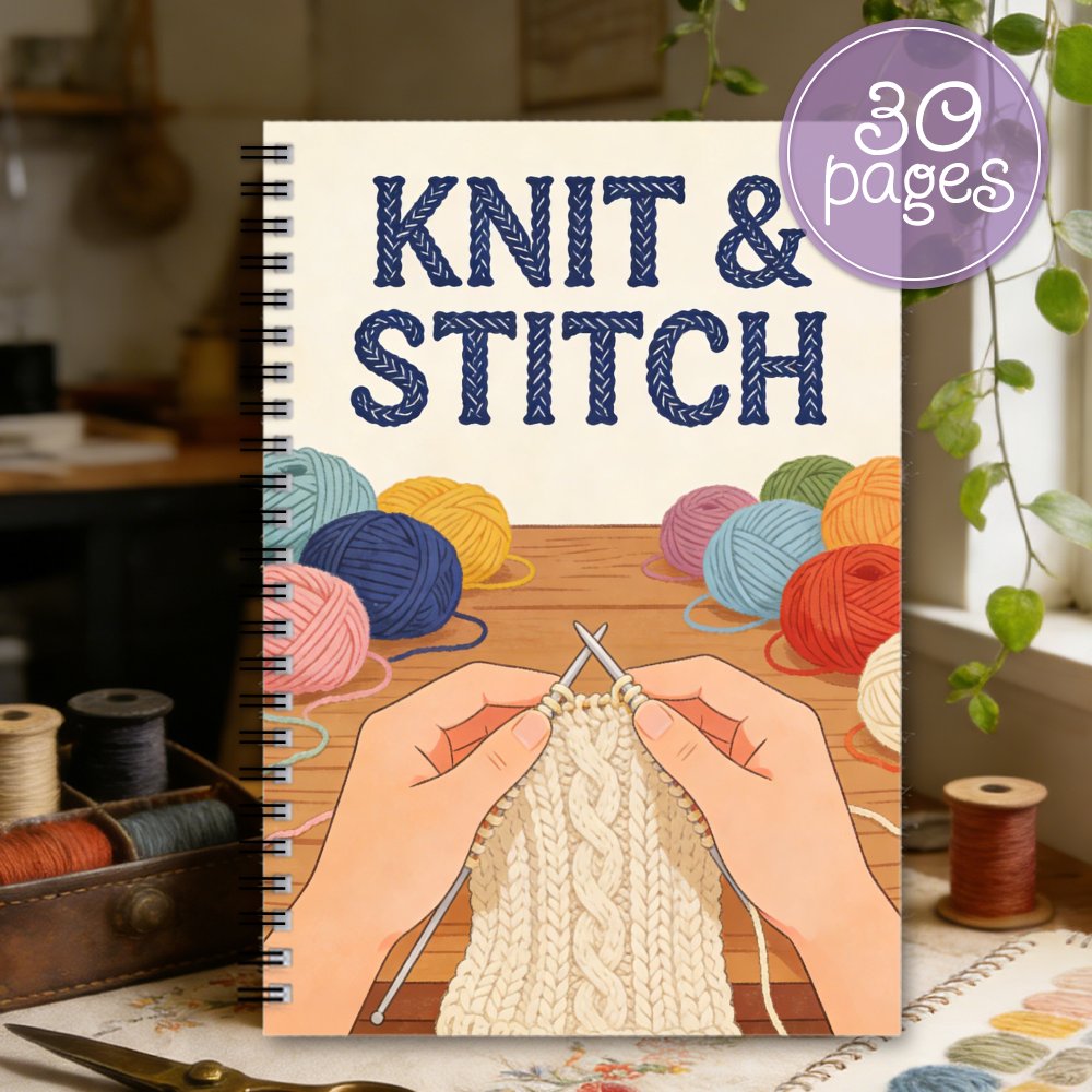 TEMU 1pc Crochet & Weaving Log - Spiral Bound Yarn Craft Journal With Yarn Ball Cover & Crochet Hook Design Suitable For Knitting & Crochet Patterns,
