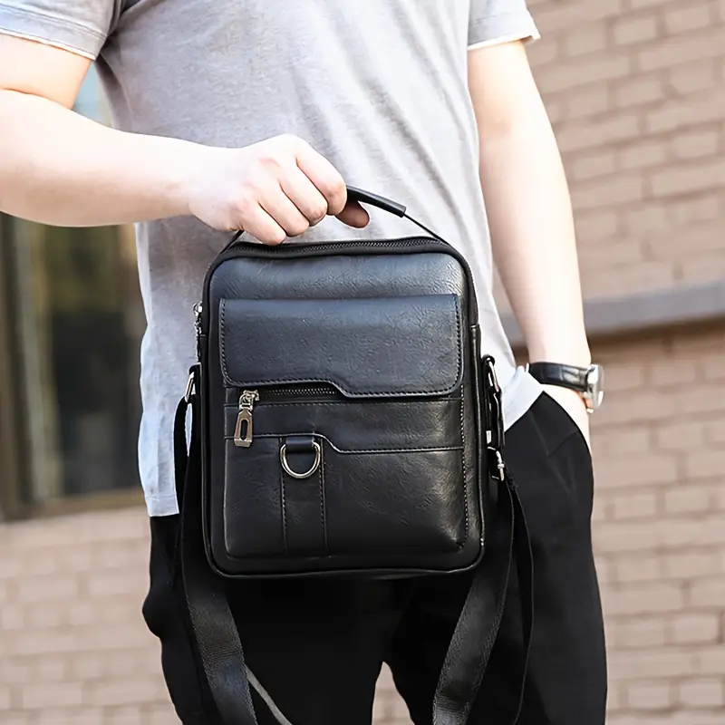a single shoulder crossbody bag for men women with long wallet and short wallet integrating business leisure and commuting support details 5