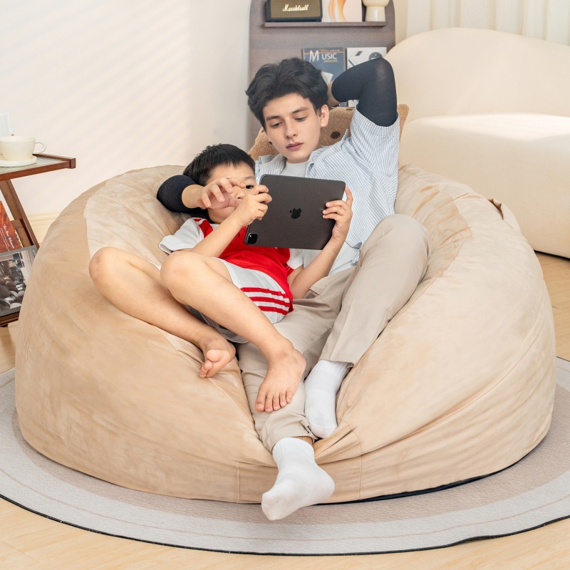 1pc bean bag chair cover (cover only, no filler) for adults plush
