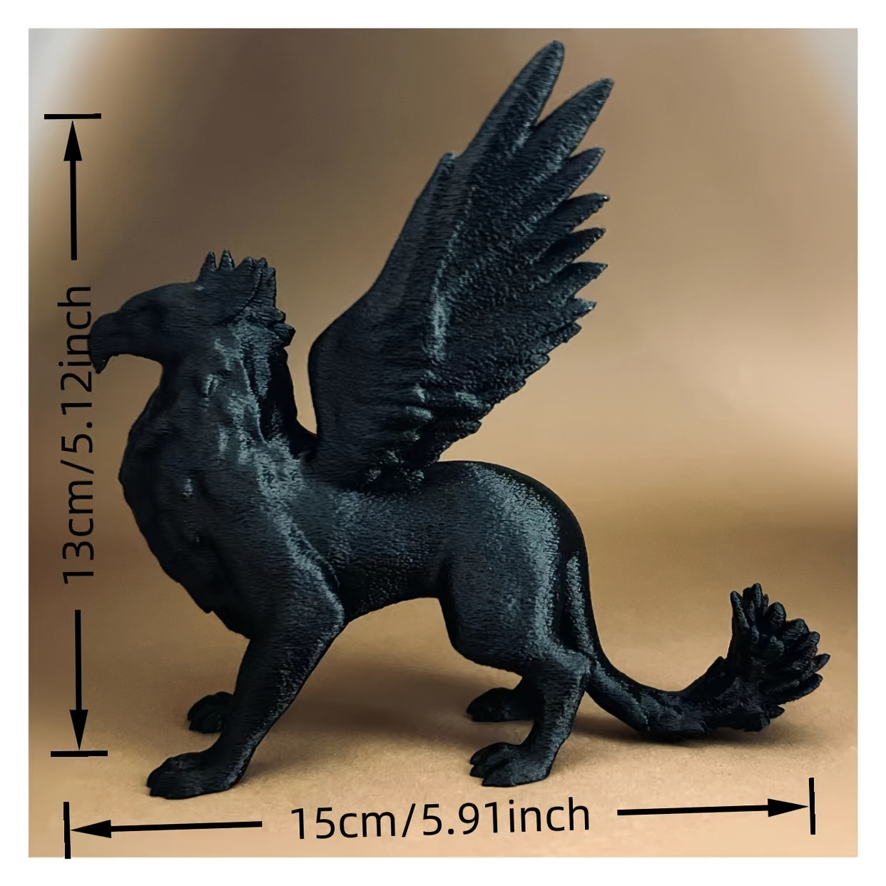 TEMU A 3d-printed Sculpture, Designed To Be And Powerful - An Animal Figurine For Home Decor, Ideal For Christmas, Halloween, Valentine's Day,