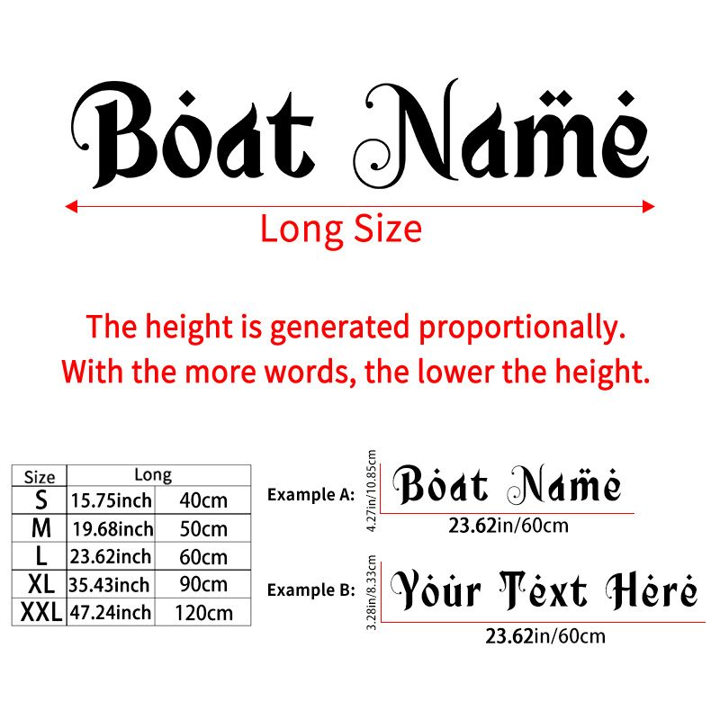 Personalized Boat Name/Text Engravable Ship Sticker