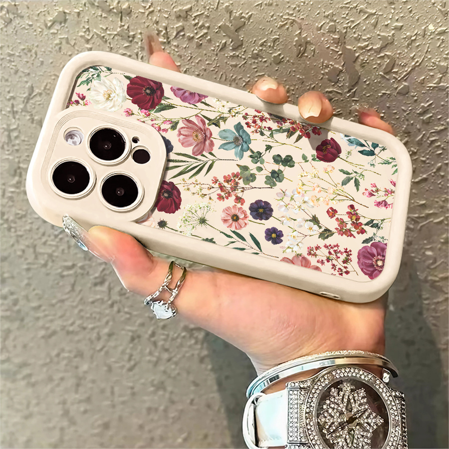 Image of Phone Case - Phone Case- Vintage Floral Phone Case Compatible With For Iphone 17, 16, 15, 14, 13, 12, 11 Pro Max, X, Xsmax, And Galaxy S22, S23, S24, S25, S26 Ultra, A14, A15, A16, A17