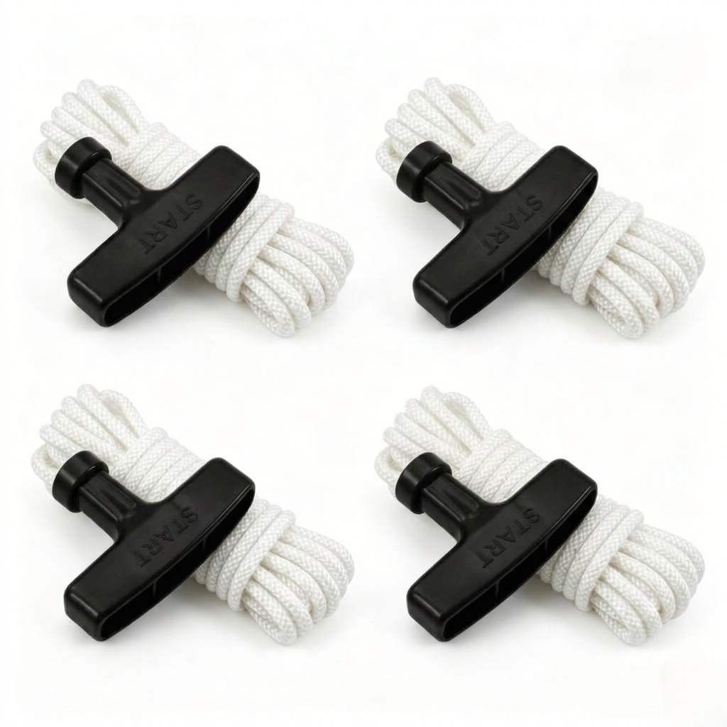 TEMU 6/4pcs Poignée de démarrage rétractable à tirage de 3.28Ft - Poignée de tondeuse à gazon, Cordon de tirage de tondeuse à gazon, Poignée de