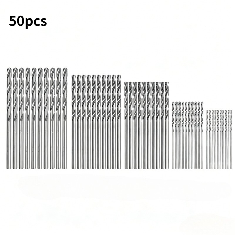TEMU Set di punte per frittelle rivestite in titanio, 50 pezzi, set di punte in , adatte per punte multi-misura per legno, metallo, plastica e