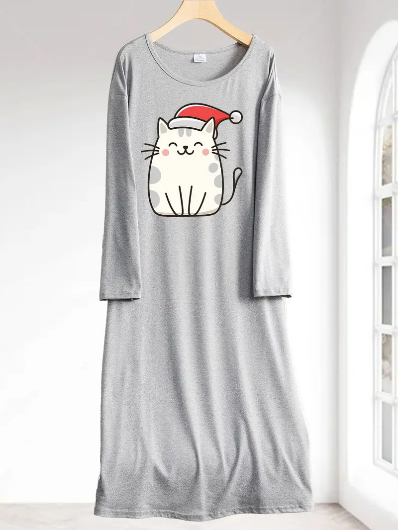 christmas cat dress for women Cat Lady Cute Women Christmas Dress Chest Wrap Santa Outfits Costumes Suit Party