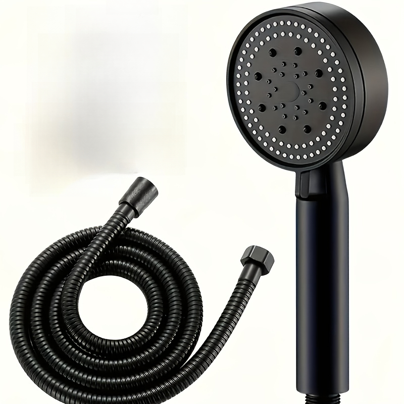 TEMU High Quality Handheld Shower Head With Flexible Hose -5 Adjustable Flow , Water-saving Nozzle For Luxurious Bathing Experience