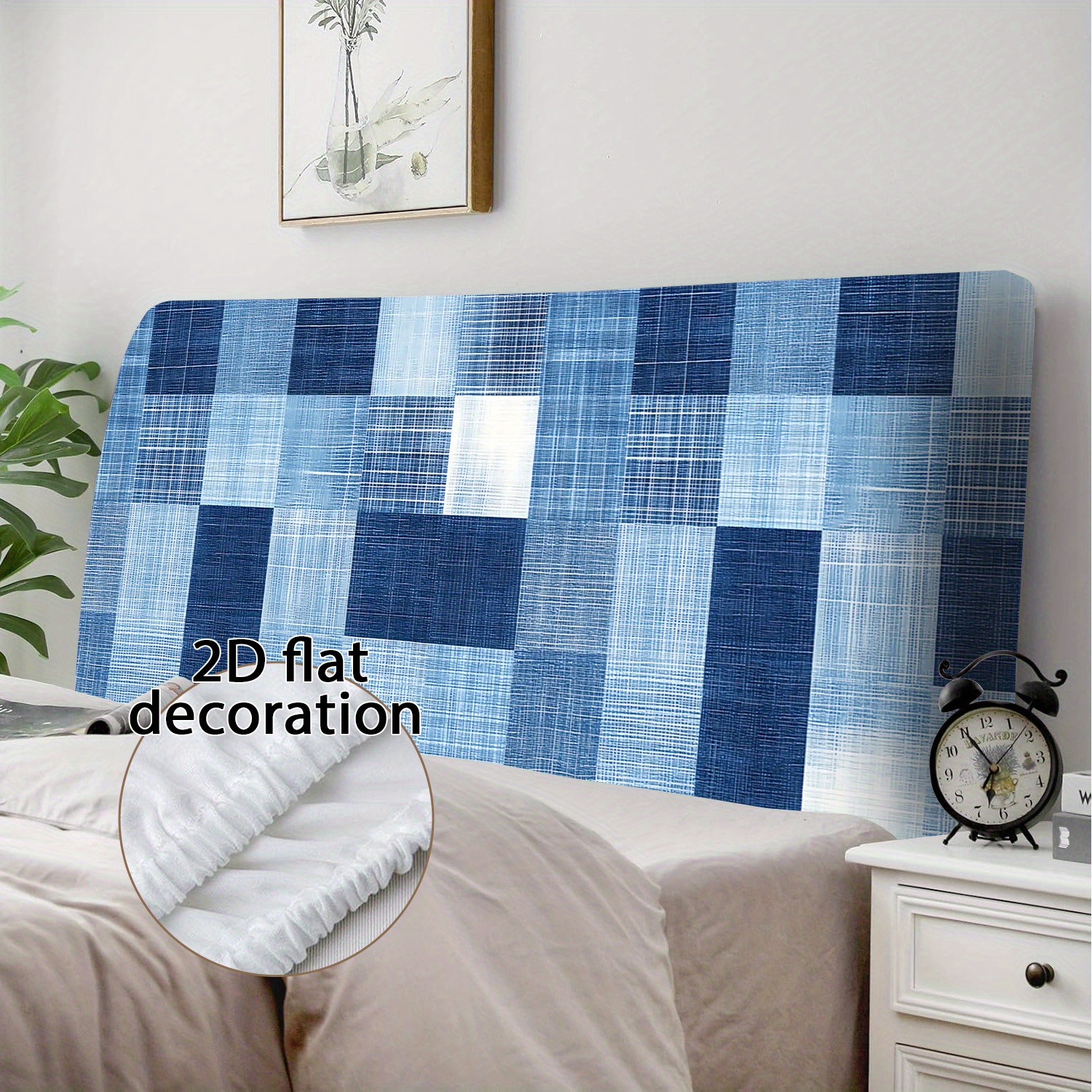 Housse Extensible Pour Tête De Lit – Taille 150cm (120-220cm), Tissu élastique – Anti-poussière, Protection, Lavable