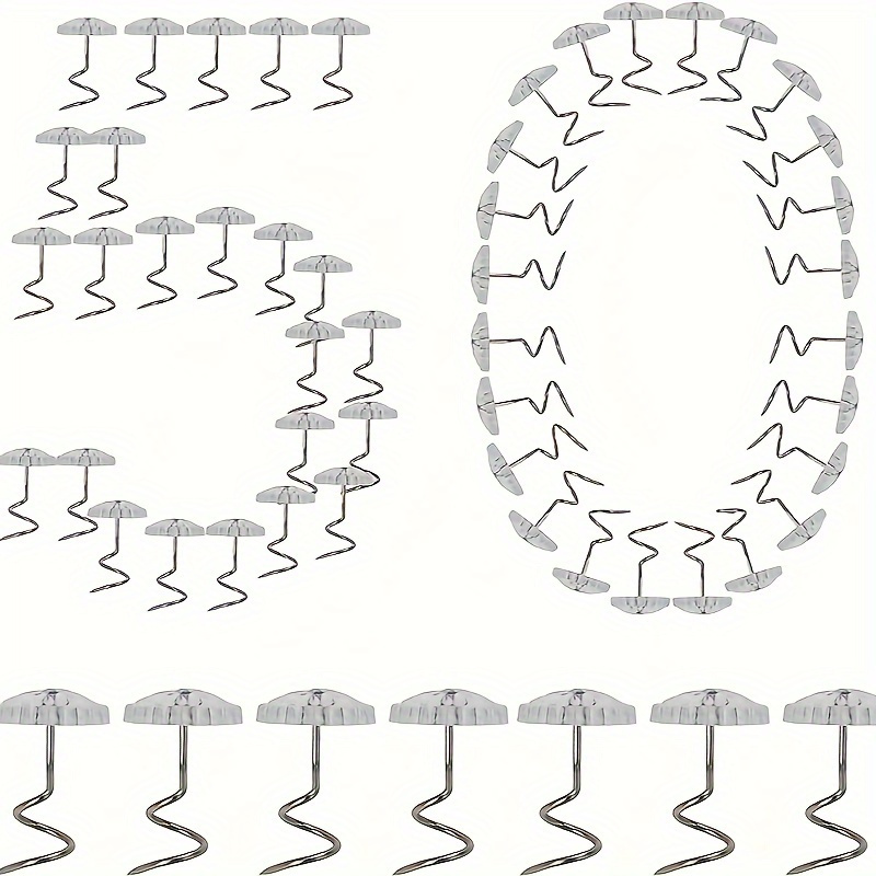 fifty transparent twist pins used for bed skirts and upholstery as well as   tail pins for securing roof   and slipcovers     pins are ideal for sofa cushions and sheets providing a non slip and secure hold details 3