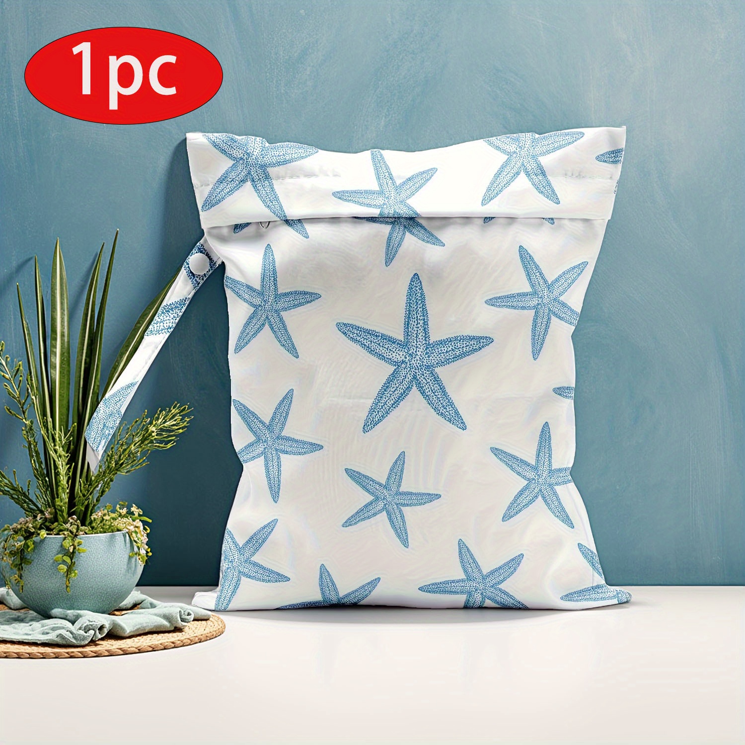 Image of Wet Bag, Wet Dry Bag, Wet Bag For Swimsuit Travel Beach Pool Dirty Clothes Makeup Bag Beach Wedding Supplies Reusable Shell Pearl Starfish Gifts