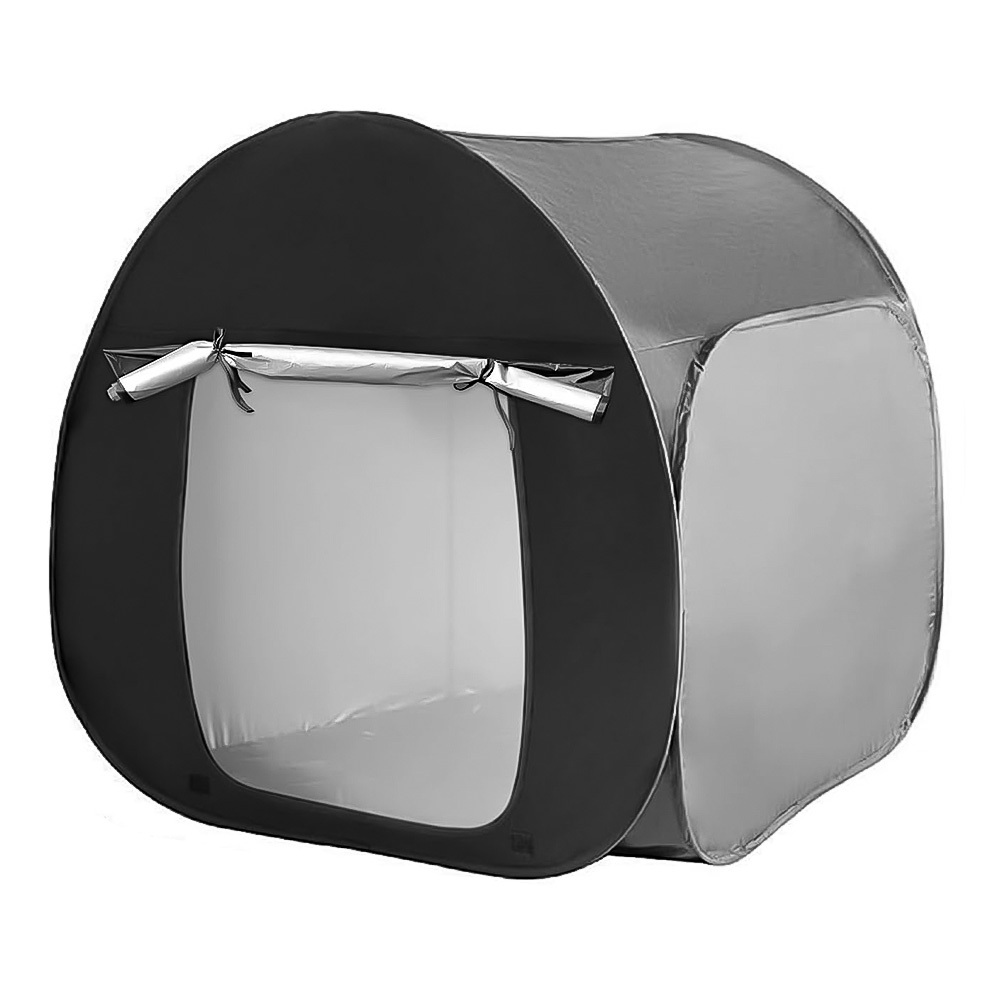 Image of Portable Black Blackout Arch Privacy Tent 120×120×120cm, Ideal For Camping, Dressing & Outdoor Activities