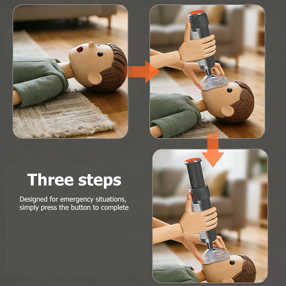 Portable Handheld Anti-Choking Emergency Device with One-Button Operation & Strong Suction Suitable for Home, Travel, Car Safety - Choking Tool with Replaceable Silicone Nozzles, Airway for &