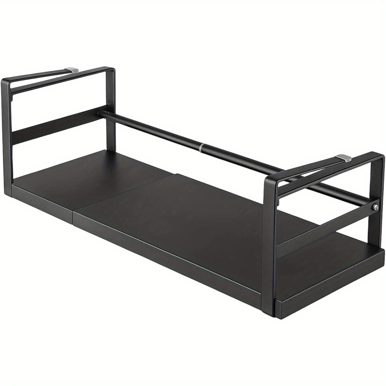 Adjustable Under Cabinet Storage Shelf, Expandable Kitchen Organizer Rack 45 To 63cm, Metal Hanging Shelf For Spices, Jars, Bowls, Space Organizer For Kitchen, Pantry Or Bathroom, Utility Racks
