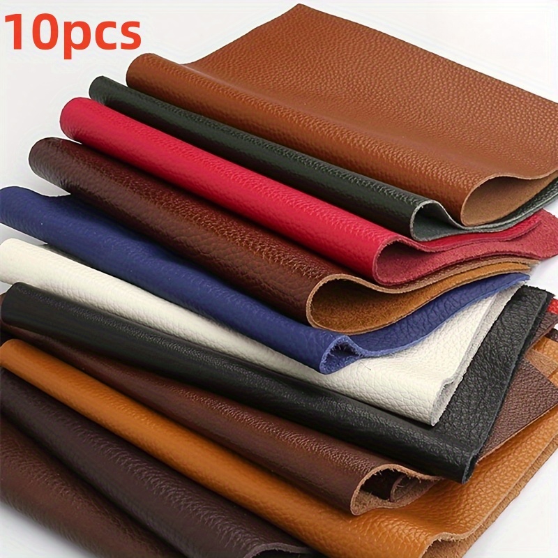 10pcs Of High-quality Mixed-color Cowhide Waste Smooth, Textured Diy Crafts For Artistic Creation And Leather Products| Multifunctional Materials| Dermis