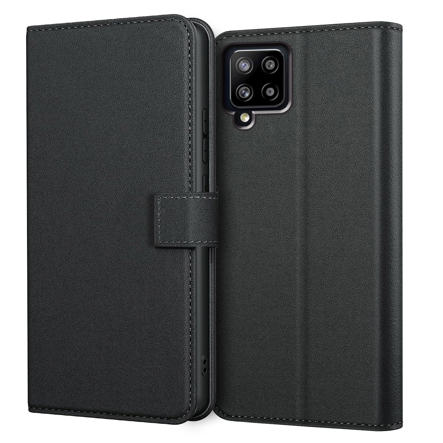 TEMU Phone Case: For For Galaxy A42 / M42 5g Case With Kickstand Black Pu Leather Card Slot Flip Protective Phone Case Cover