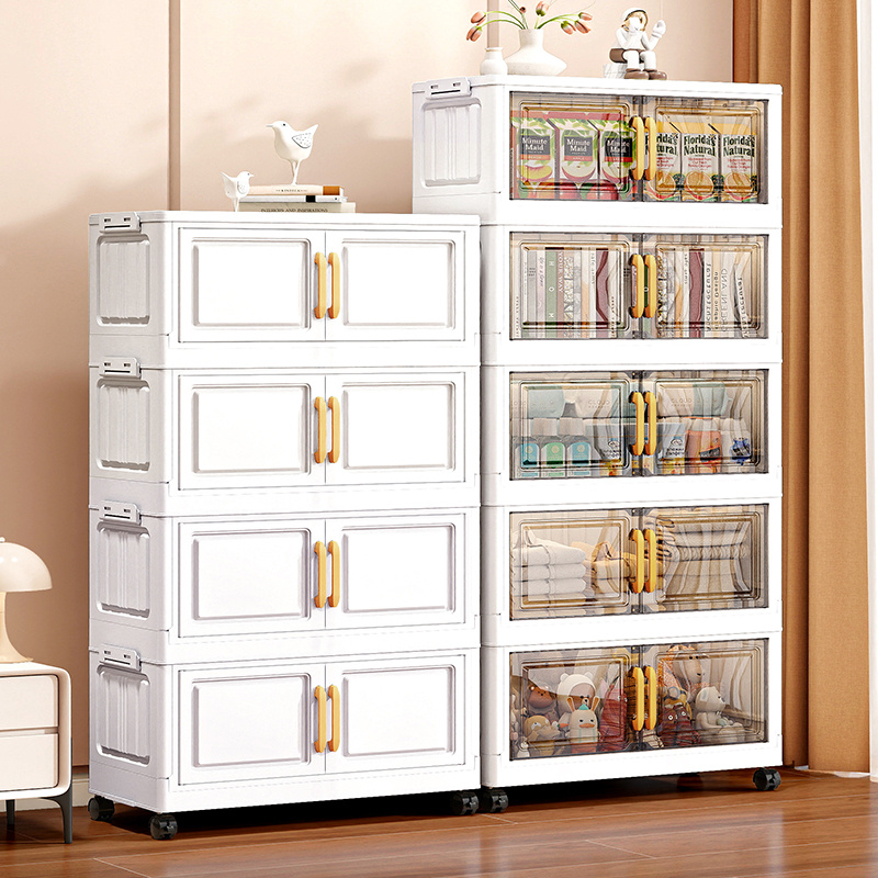 1pc no assembly multi functional folding storage box for living room snacks bedroom movable   and clothes organizer