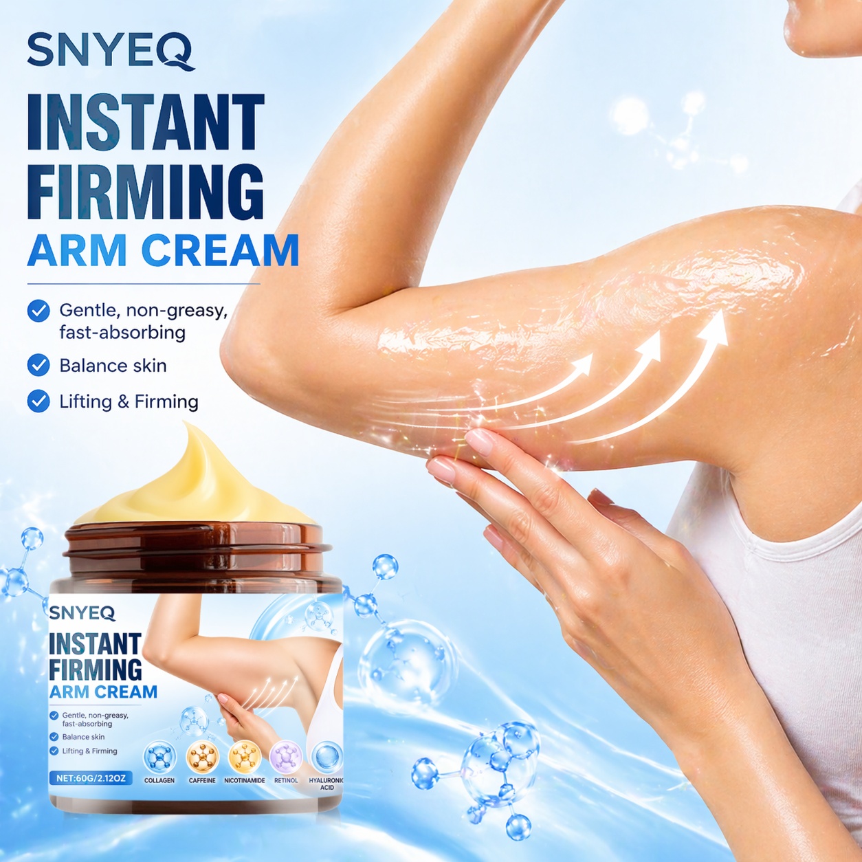 powerful tightening effect bee   sculpture arm cream moisturizing firming instant tighten loose   skin for   abdomen thighs   skin tighten lifts   skin loose aging    
