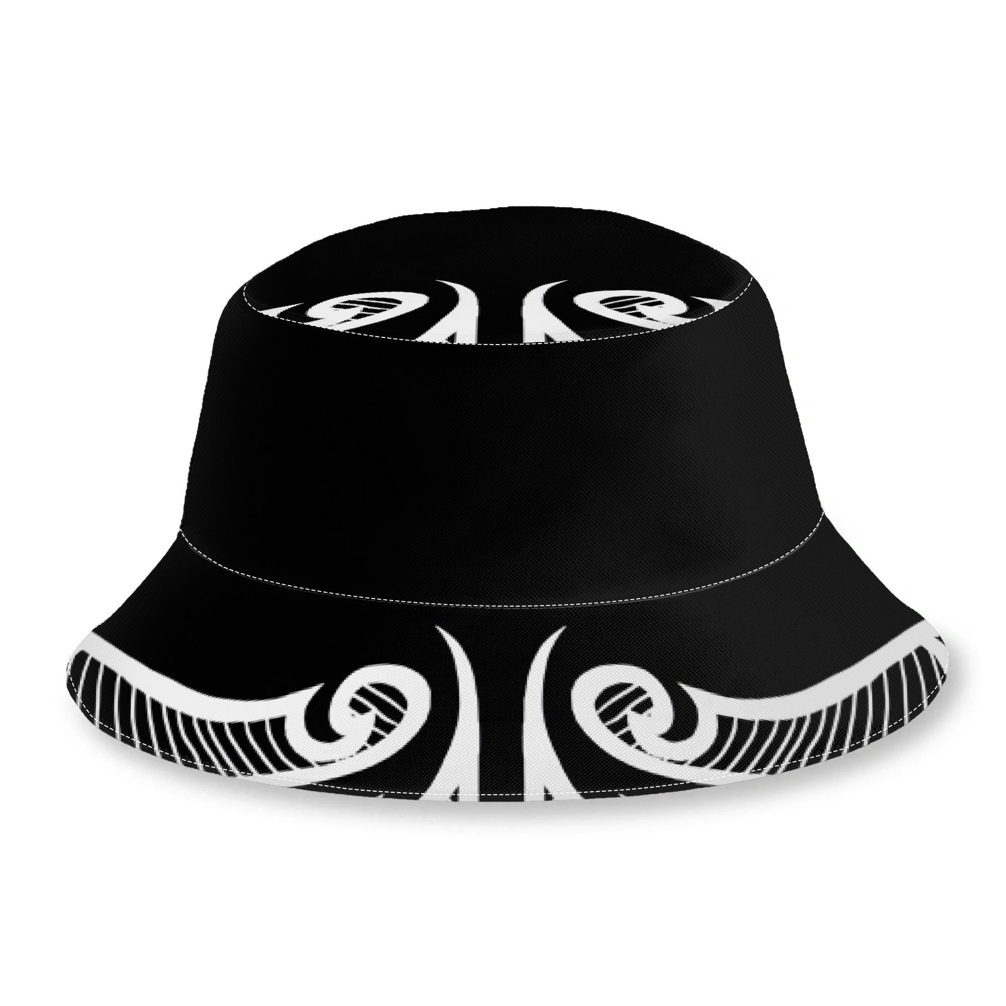 TEMU Maori Art Printed Fisherman Hat Unisex Portable Travel Basin