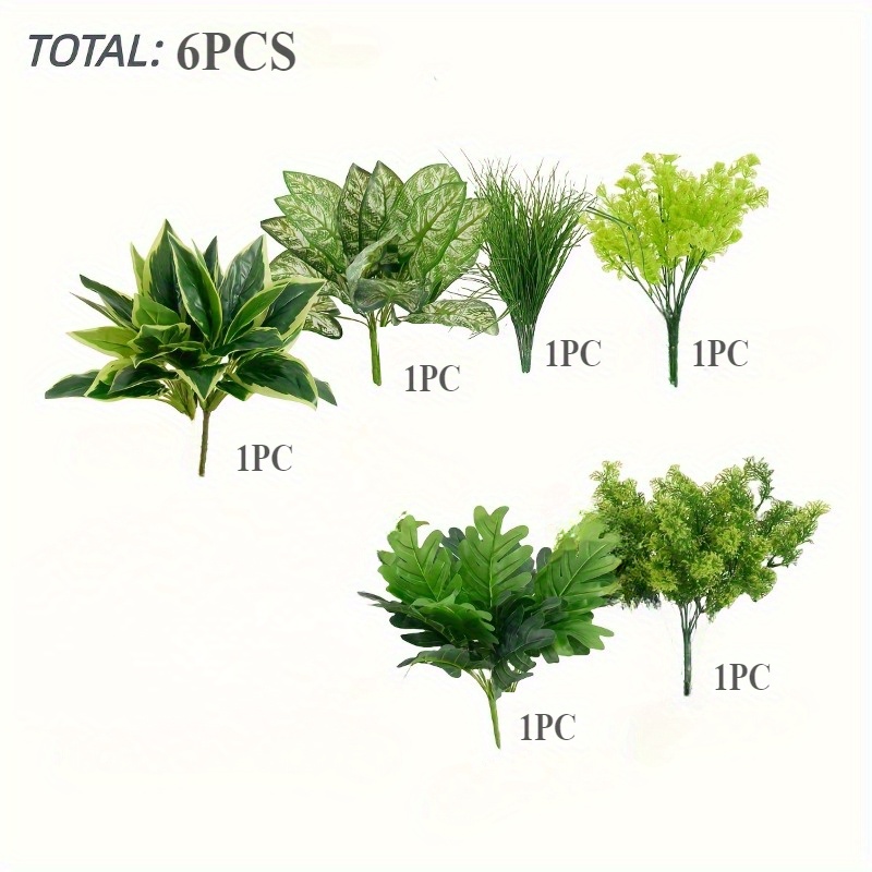 Image of Set Of 6 Synthetic Flowers For Home Decoration, Suitable For Outdoor Use. Uv-resistant, Lifelike Faux Greenery Stems As . Ideal For Indoor And Outdoor Settings, Perfect For Home, Porch