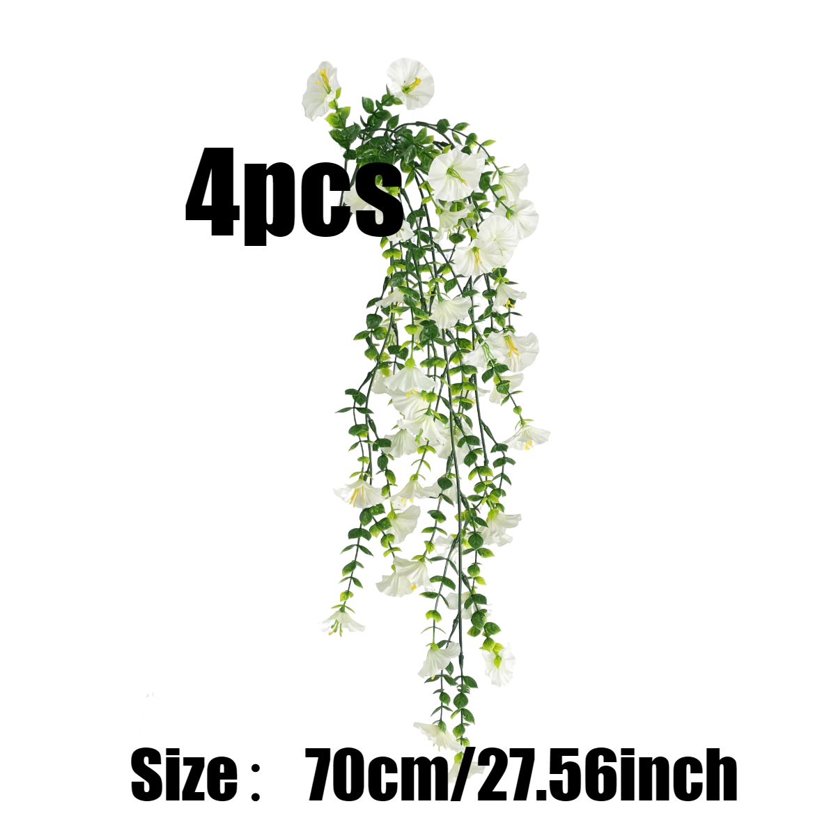 Image of 4pcs Realistic Artificial Peony Hanging Vines With - Outdoor/indoor Faux Peonies Suitable For Wedding, Spring Decor, Balcony, - Low-maintenance Plastic Floral Decoration For Home & Decoration