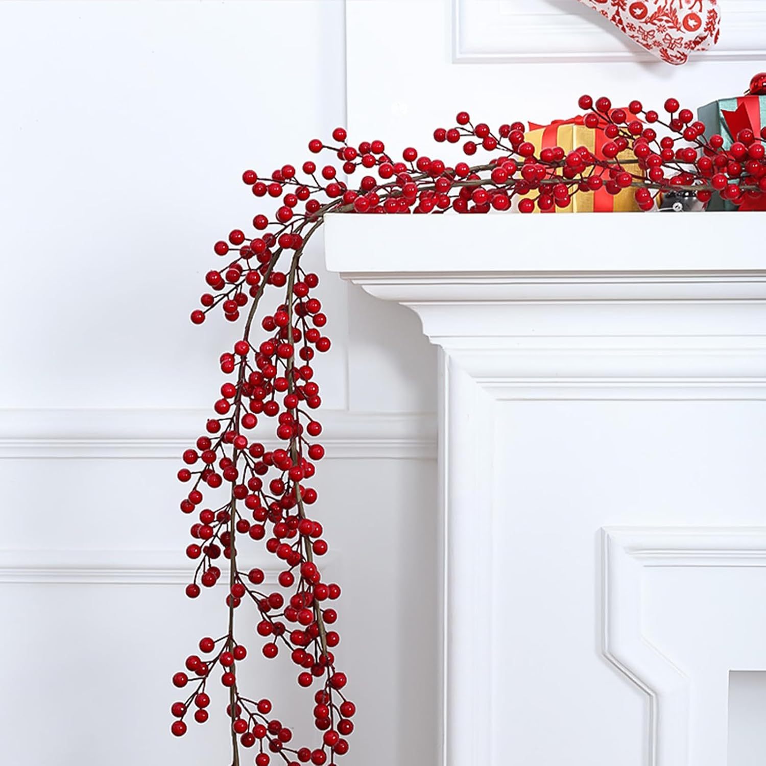 

1pc Artificial Christmas Vine - 74.8" Long Hanging Garland, Plastic Winter Decor For Home, Wedding, New Year, Engagement Party - No Electricity Or Battery Needed