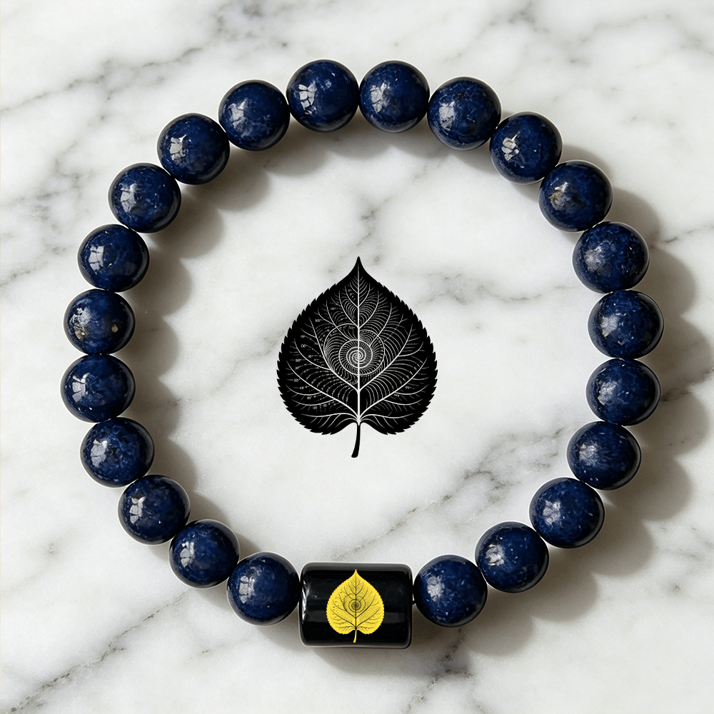 Women's Beaded Bracelet with Leaf Pattern