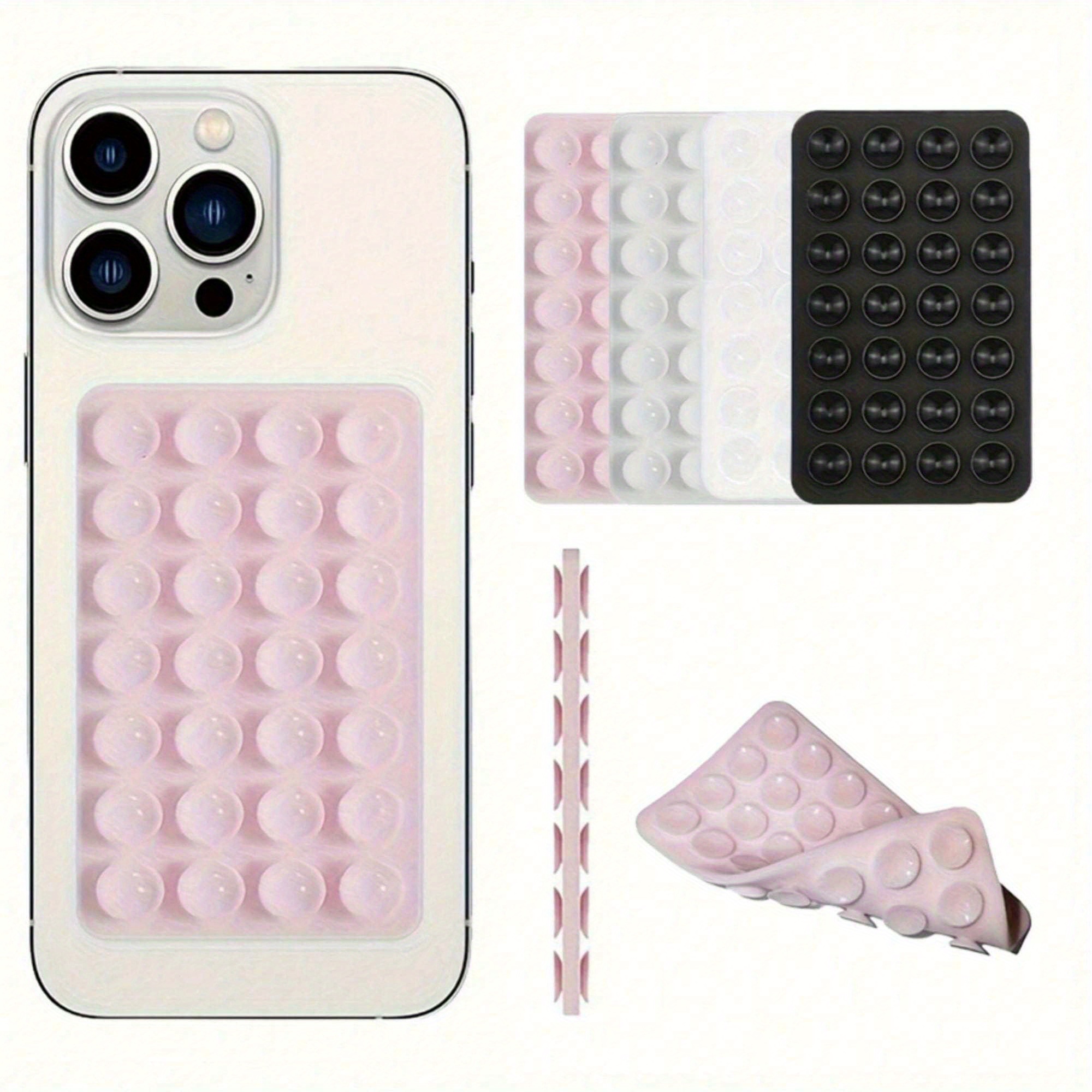 E-shop 4er-Set Wiederverwendbare Silikon-Saugnapf Handyhalterungen, Geeignet für Make-up, Fitness, Dusche und Küchengebrauch