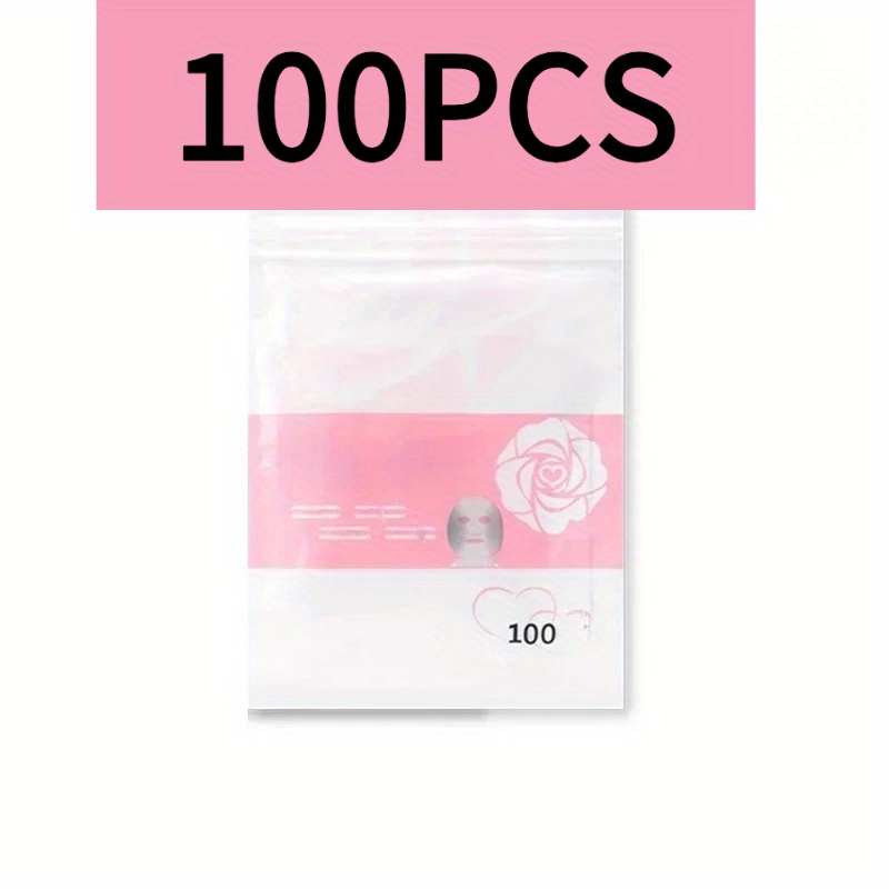 100 Disposable Plastic Film Full Face Cleaning Facial Mask Fresh-keeping And Water Locking Increased Absorption Transparent Facial Mask Wrapping Facial Beauty Makeup Tools