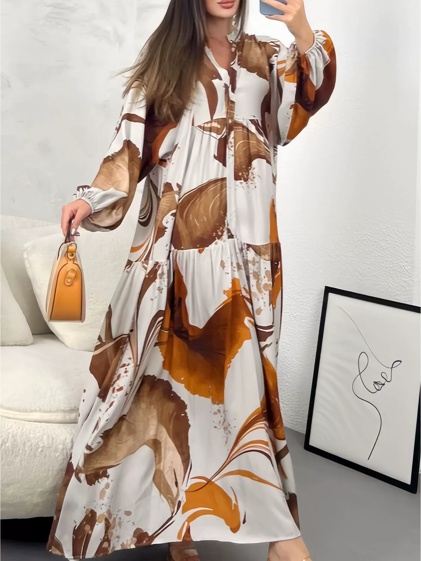 maxi long sleeve dress sold on Temu United States