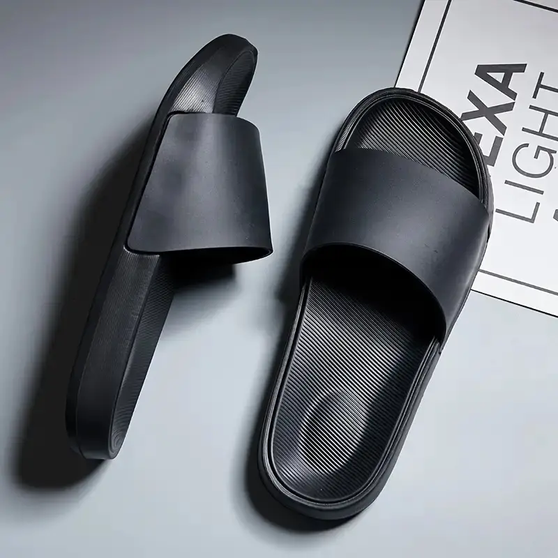 mens slip on sandals cushioned eva indoor outdoor house shoes lightweight portable slip ons for home beach slippers beach footwear simple slipon durable construction able footwear Product details 0
