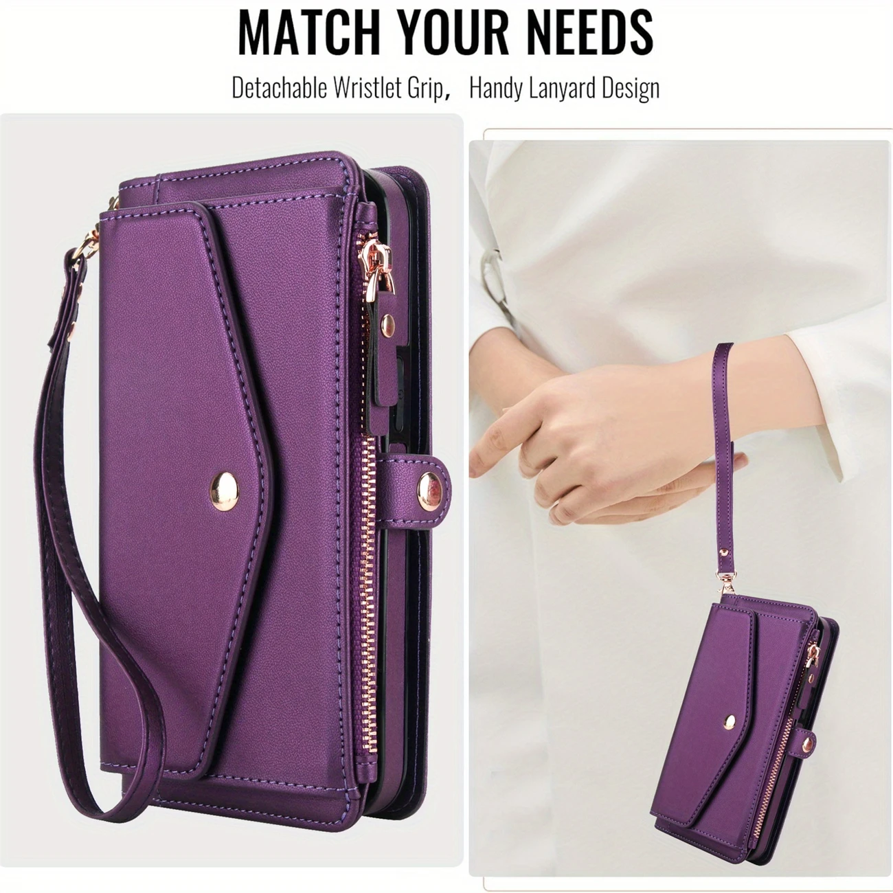 for iphone 16e 16 15 14 11 pro xs xr xs max se 2022 7 8 plus wallet case for women support wireless charging with rfid blocking card holder wallet detachable magnetic phone case crossbody strap details 8