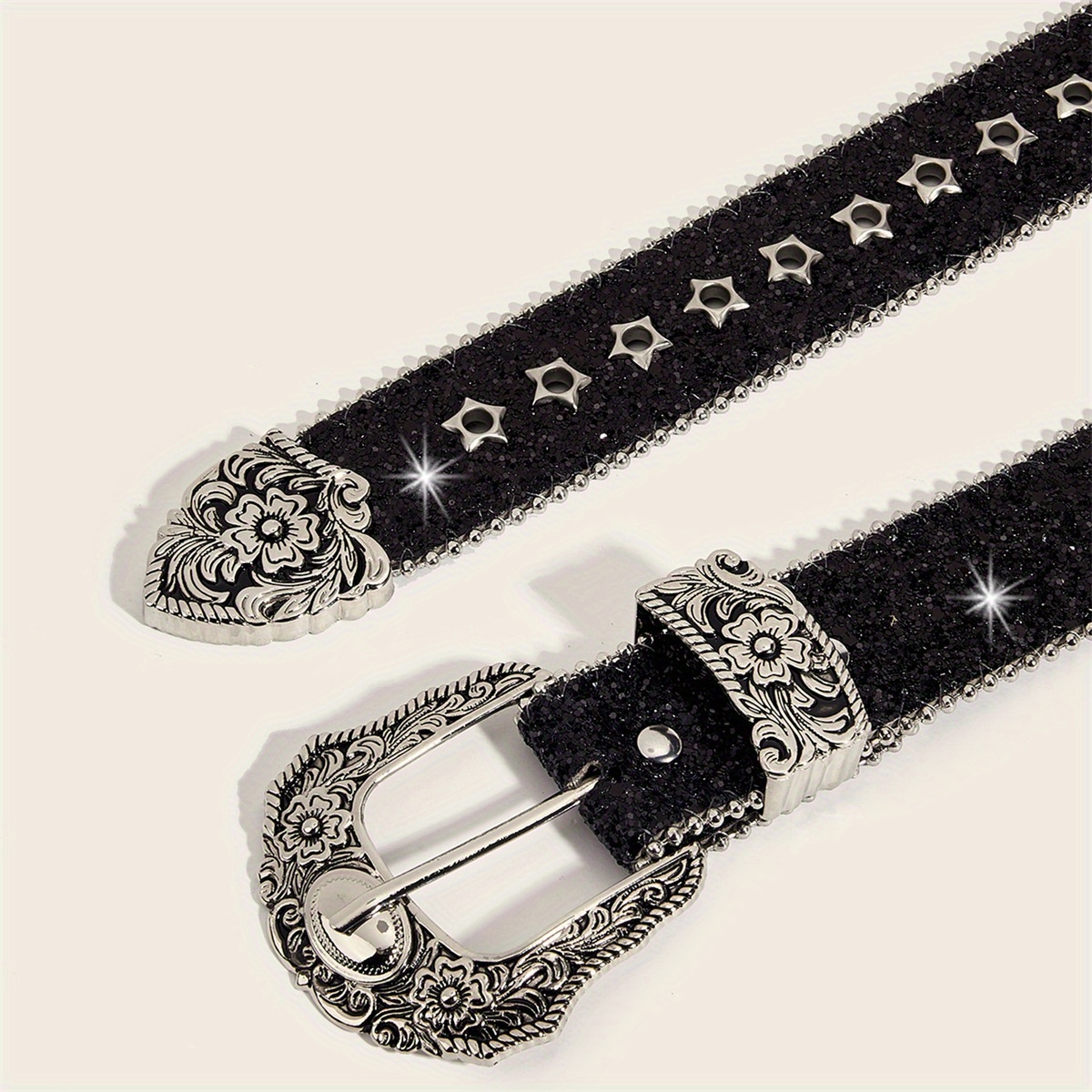 sparkling western cowgirl belt women floral - Temu display picture 3