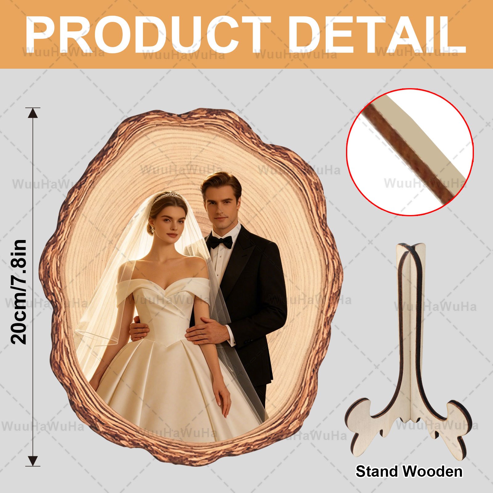 TEMU 1pc Personalized Photo Booth Photo Props Father's Day Photo Portrait Custom Props Souvenir Gifts Couples, Pets, Wedding Anniversary Room